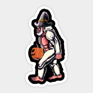 Yeti Halloween pumpkin Sticker